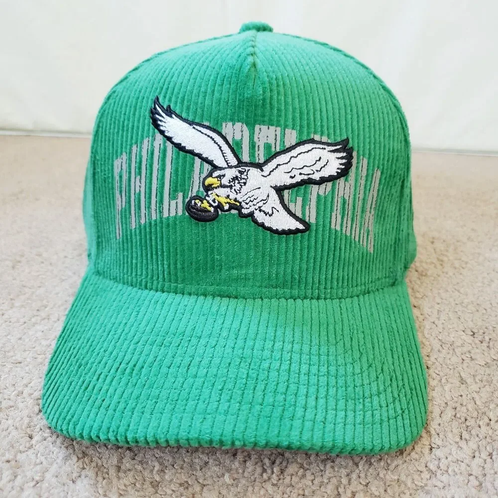 NWT Philadelphia Eagles Mitchell & Ness Stamp Pro Pinch Fit Snapback Hat Cap